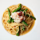 【パスタ人気No.1！】ずわい蟹とアスパラガスのペペロンチーノ