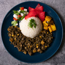 黒胡麻ポークビンダル風重ね煮キーマカレー | 青い鳥